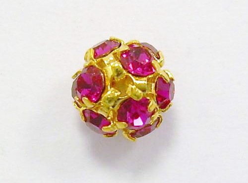 STRASS-BALL mm.6 col.fucsia
