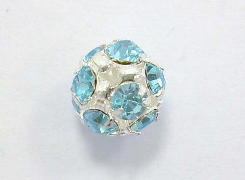 STRASS-BALL mm.6 col.aquamarine