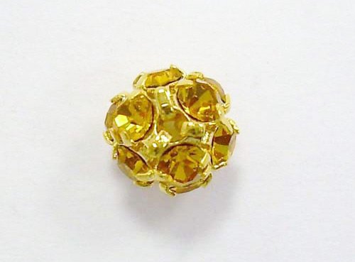 STRASS-BALL mm.6 col.topazio-oro