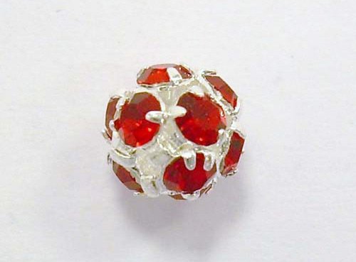 STRASS-BALL MM.6 COL.SILVER/RED