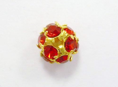 STRASS-BALL MM.6 COL.GOLD/RED