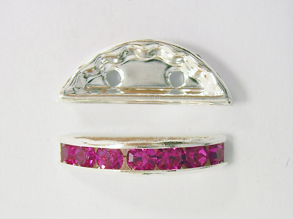 STRASS-PONTE mm.19×7 ARG/FUCSIA