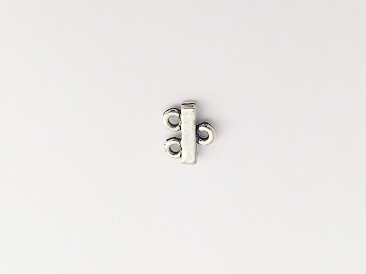 TERMINALE PER DUE FILI COLORE NIKEL 12 x 10 MM