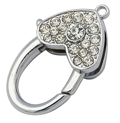 MOSCHETTONE CUORE DOPPIO STRASS NK