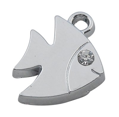 PEND.PESCE C/STRASS MM.10*13,5 NIKEL