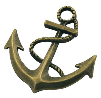 PEND.MET.ANCORA MM.32*30 BRONZO ANT.