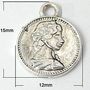 PEND.MET.MEDAGLIA MM.12 ARG.ANT.