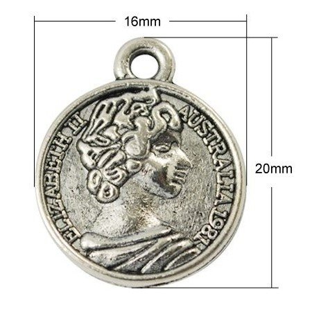 PEND.MET.MEDAGLIA MM.16 ARG.ANT.