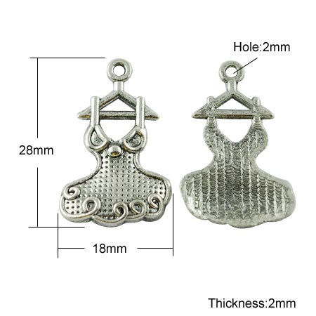 PEND.MET.VESTITO MM.28*18 ARG.ANT.