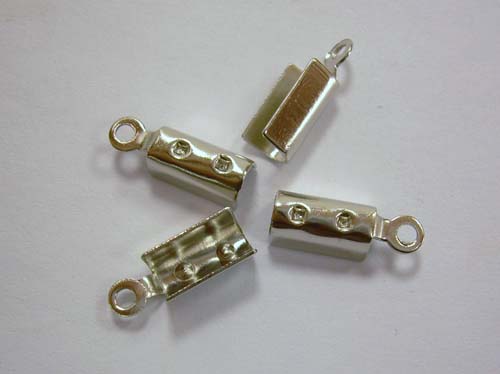 TERMINALE PER CORDONCINO COLORE NIKEL 3 MM