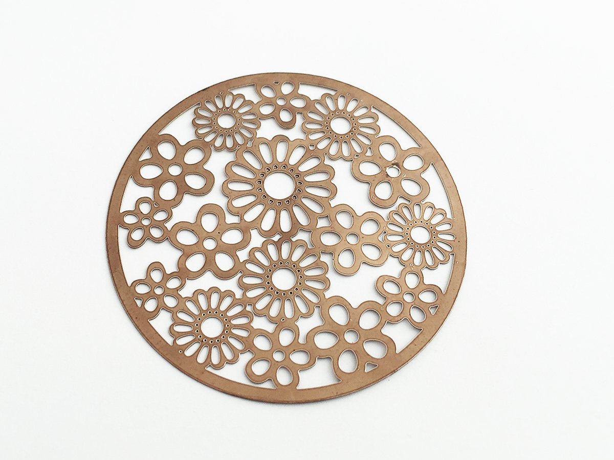 ORECCH.FILIGR.TONDO MM.45 COL.RAME