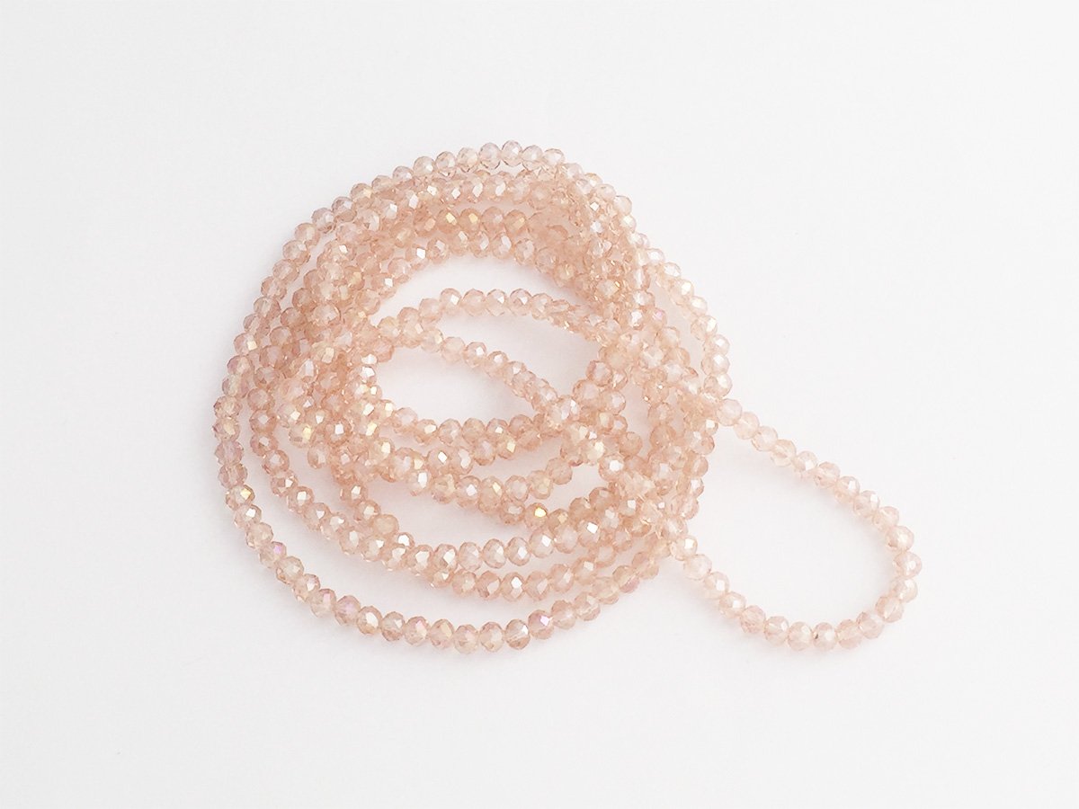 PERLA VETRO SFACET.MM.3×4 LT.ROSE AB