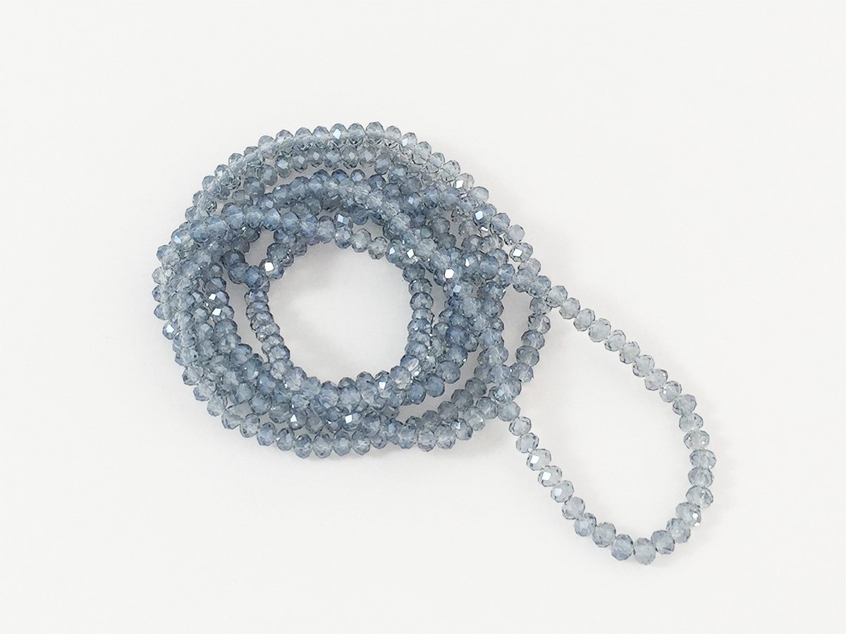 PERLA VETRO SFACET.MM.3×4 LT.SAPPHIR
