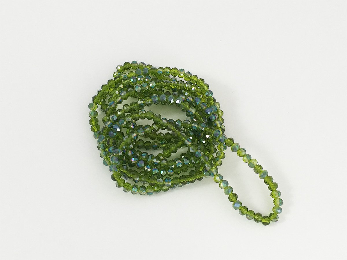 PERLA VETRO SFACET.MM.3×4 OLIVINE