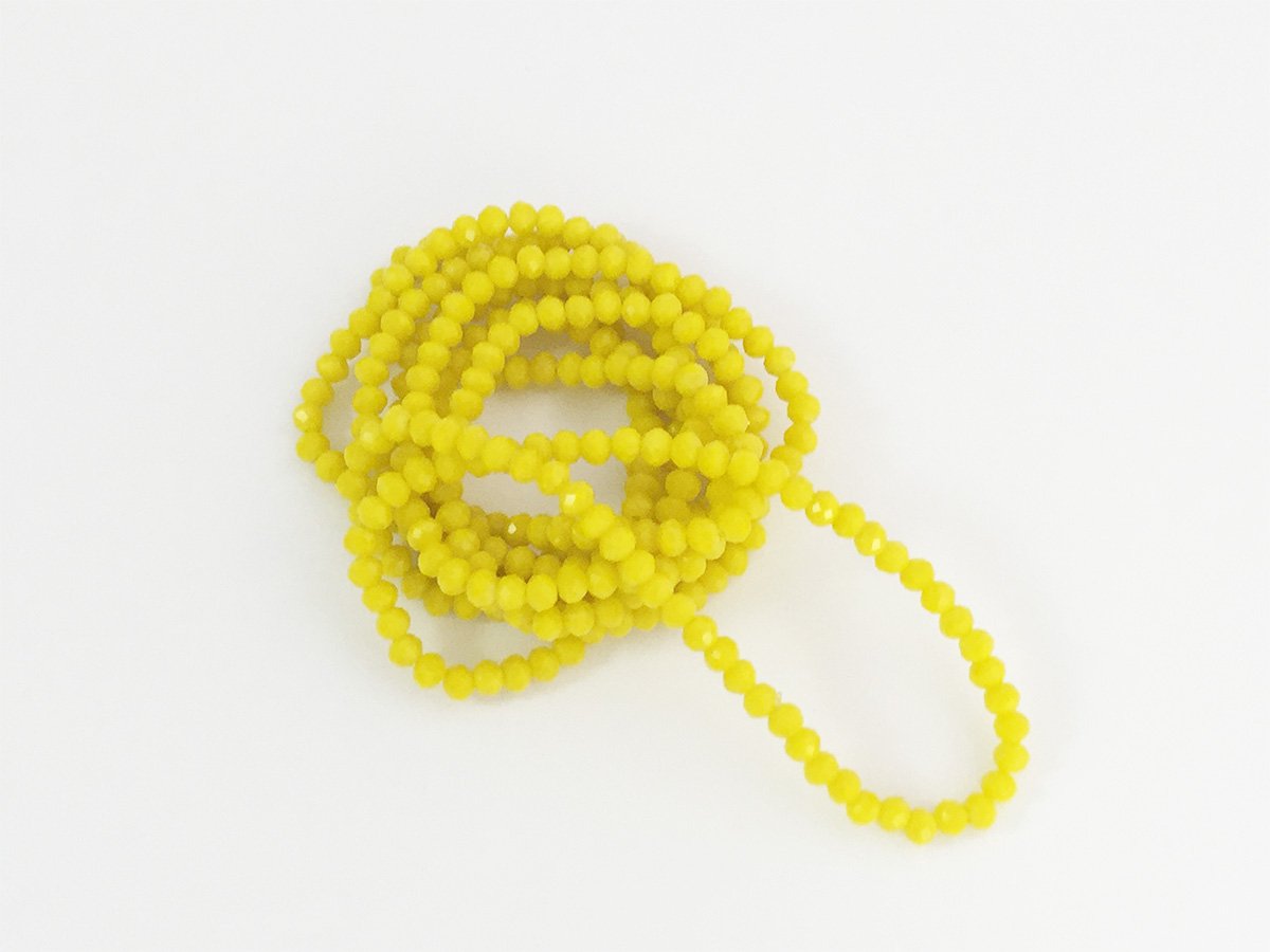 PERLA VETRO SFACET.MM.3×4 GIALLO