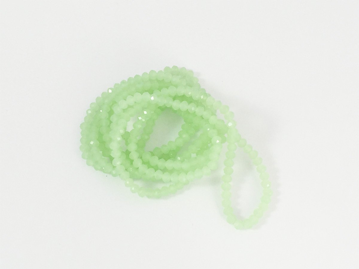 PERLA VETRO SFACET.MM.3×4 GREEN OPAL