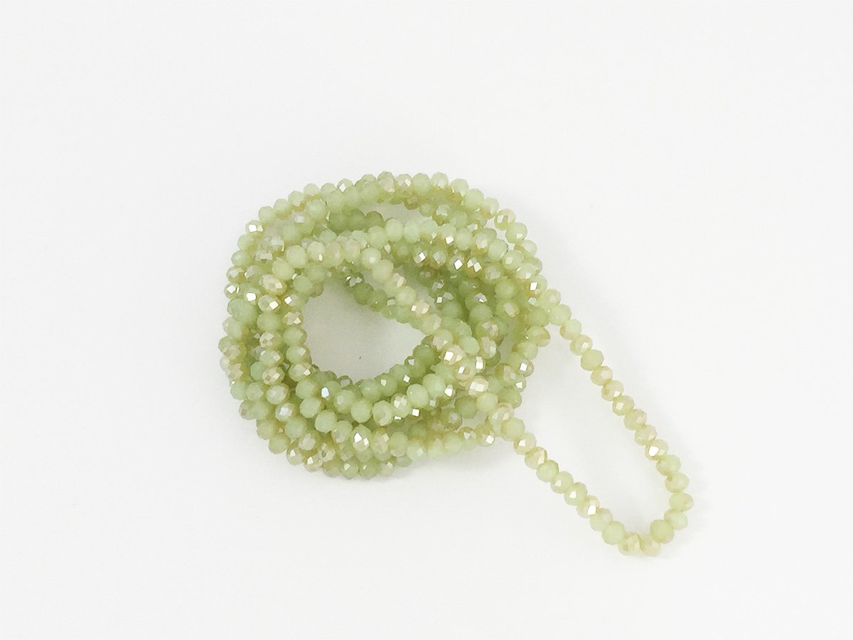 PERLA VETRO SFACET.MM.3×4 PERIDOT