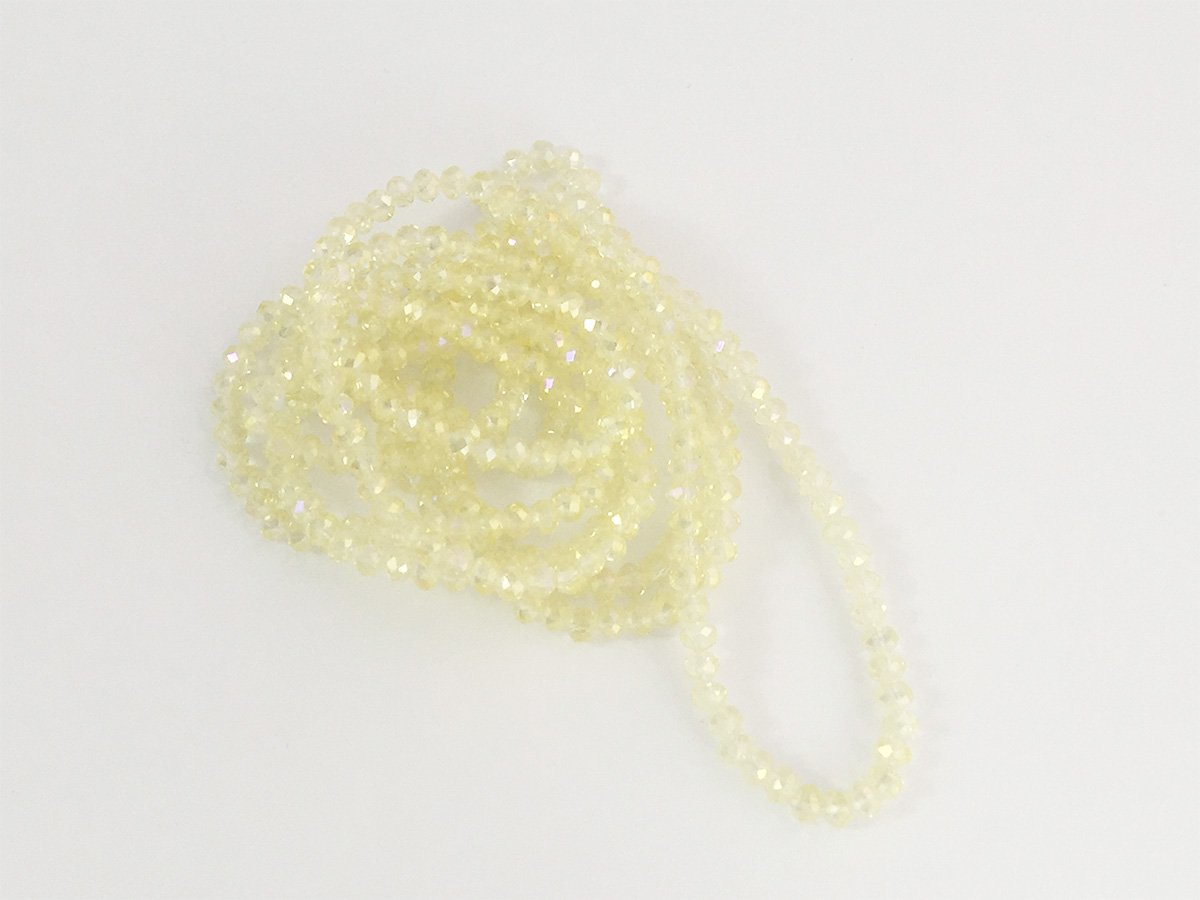PERLA VETRO SFACET.MM.3×4 JONQUIL AB