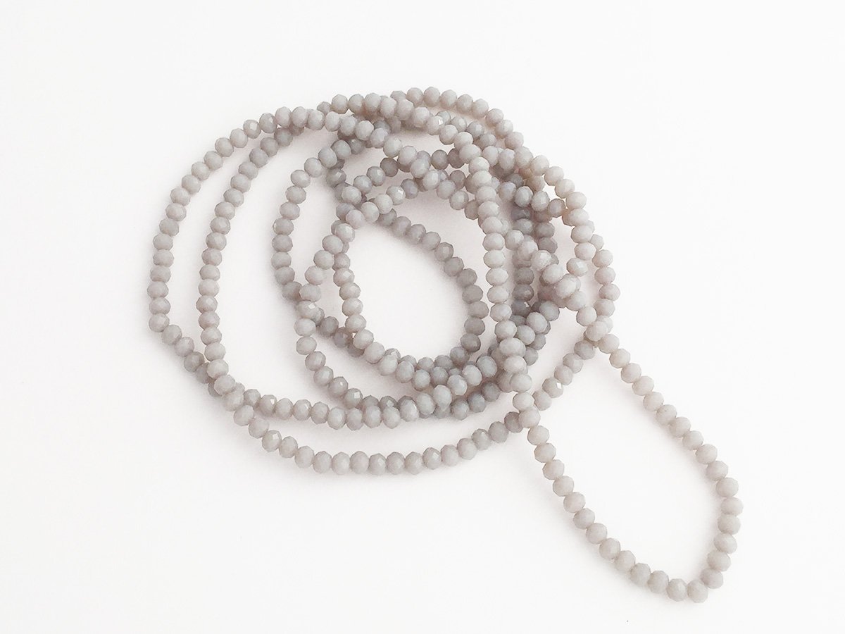 PERLA VETRO SFACET.MM.3×4 LT.GREIGE