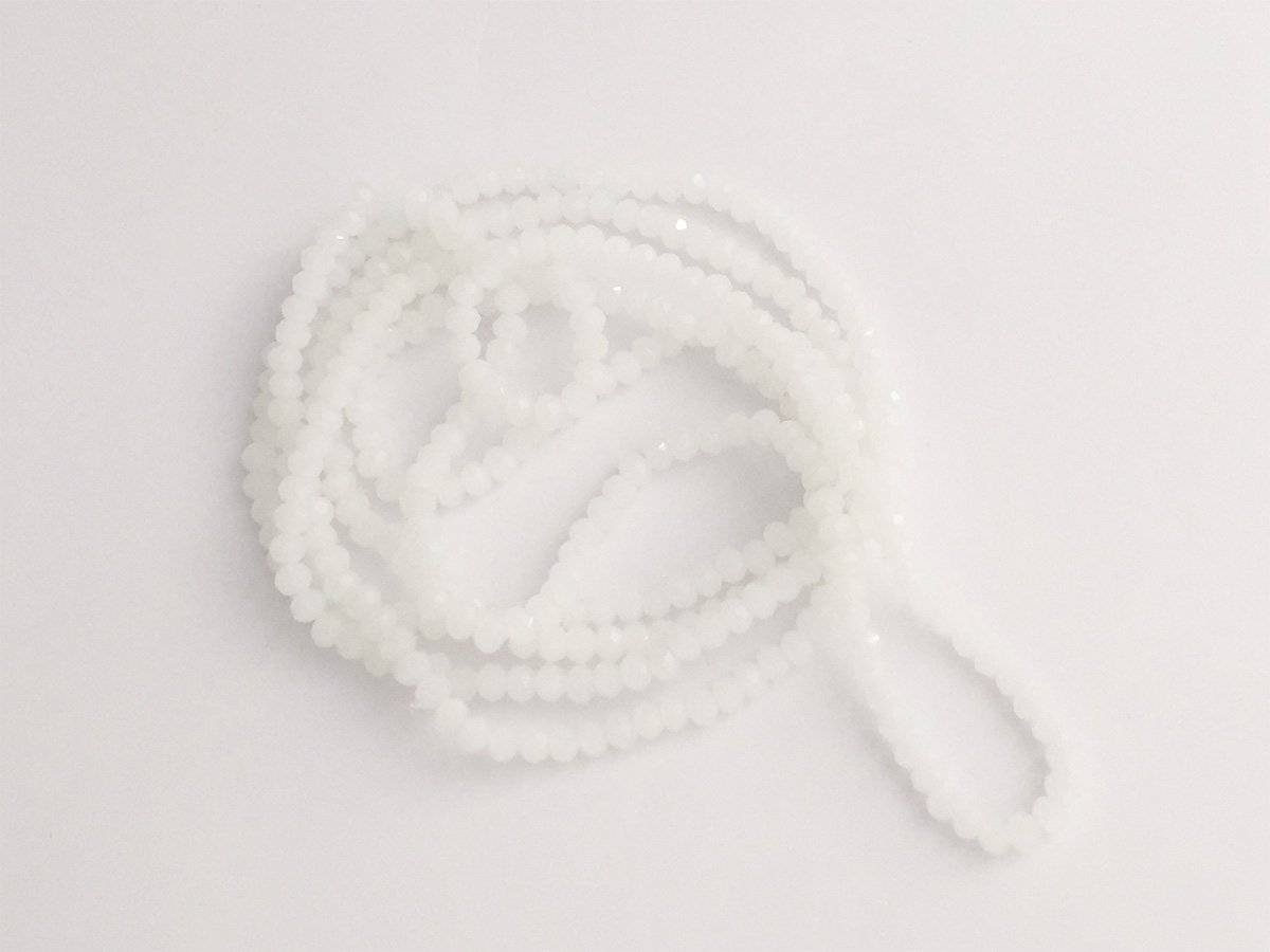 PERLA VETRO SFACET.MM.3×4 WHITE OPAL