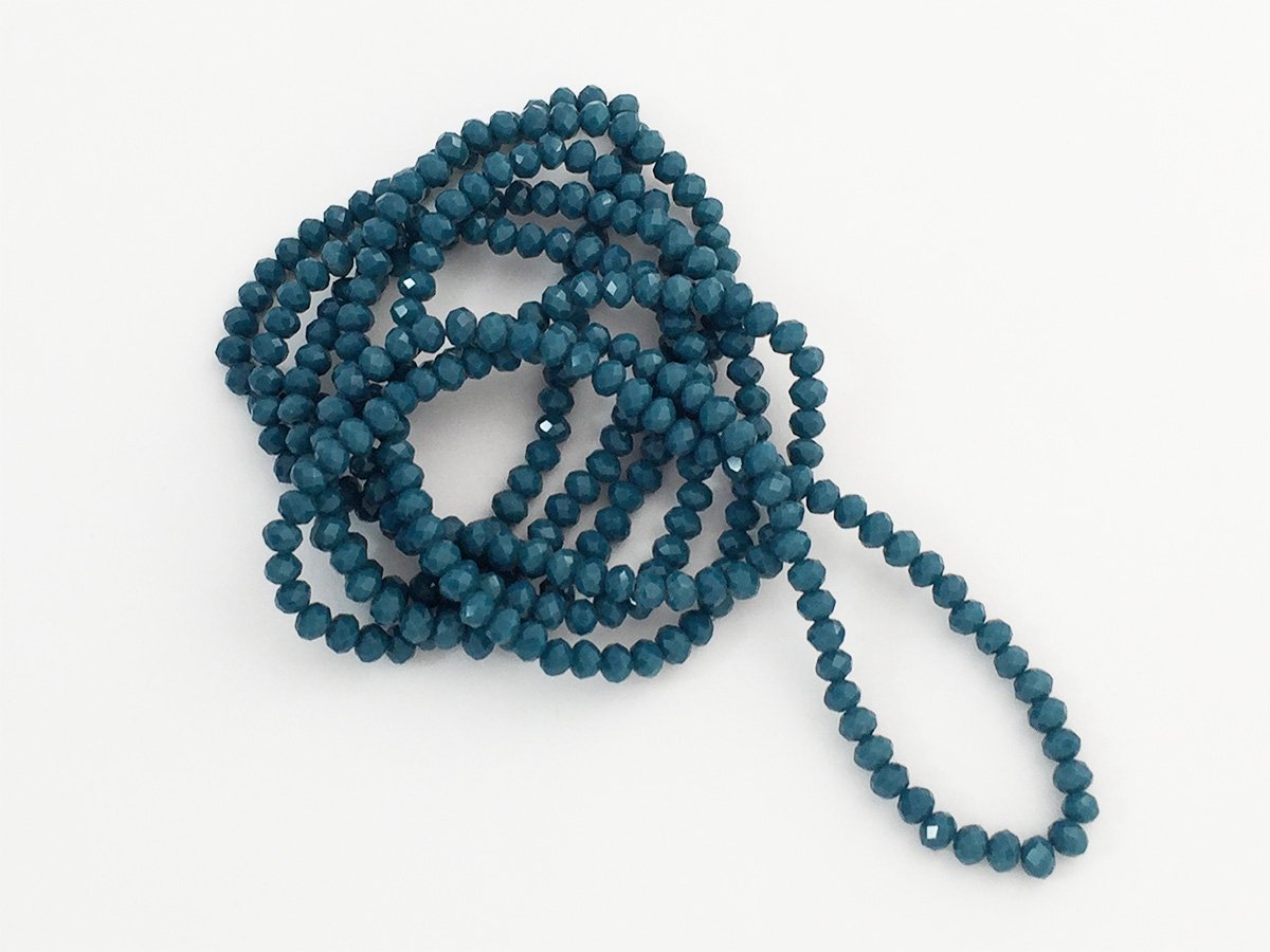 PERLA VETRO SFACET.MM.3×4 TURQUOISE