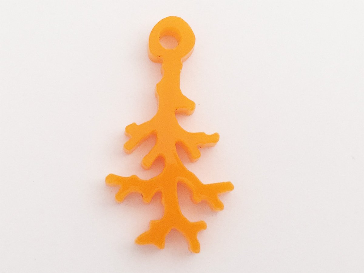 PEND.PLEXI CORALLO MM.28 ARANCIO