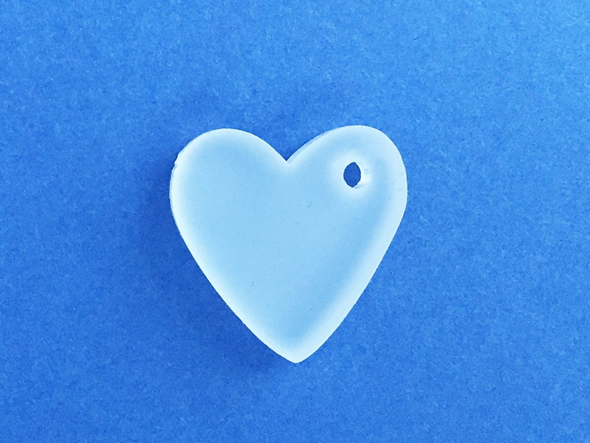 PEND.PLEXI SAT.CUORE MM.15×15 BIANCO