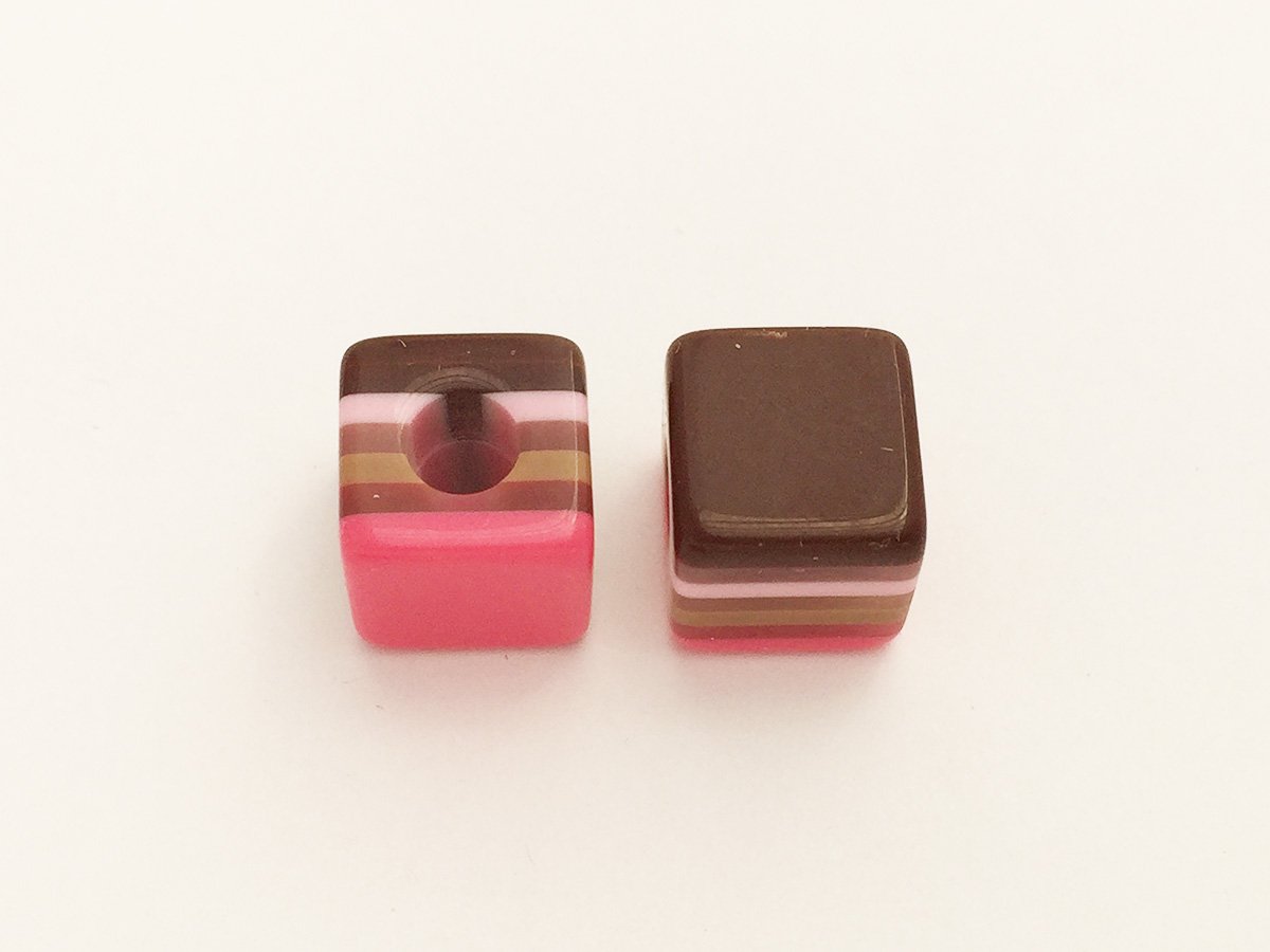 CUBO MULTI RIGHE MM.12*12 ROSA/MARRO