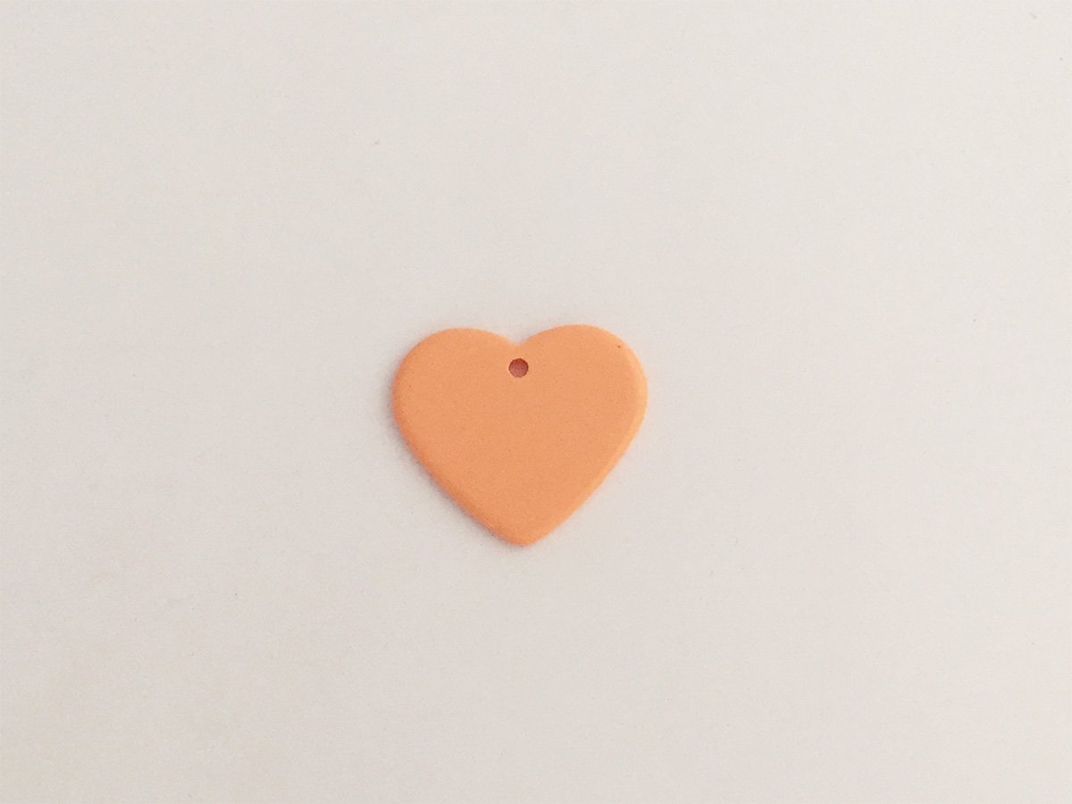 CUORE PIATTO PLEXI MM.30*25 LT.PEACH