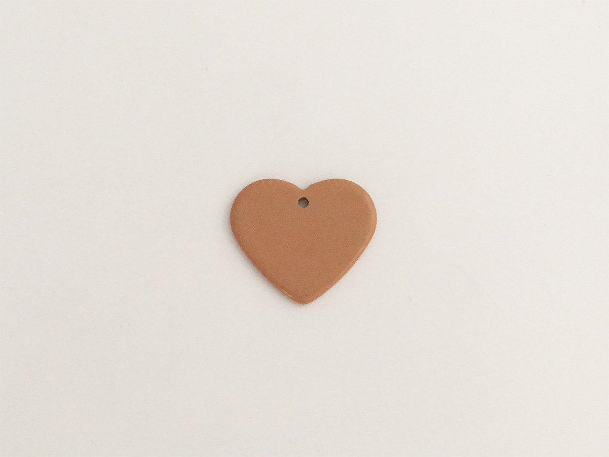 CUORE PIATTO PLEXI MM.30*25 NOCCIOLA