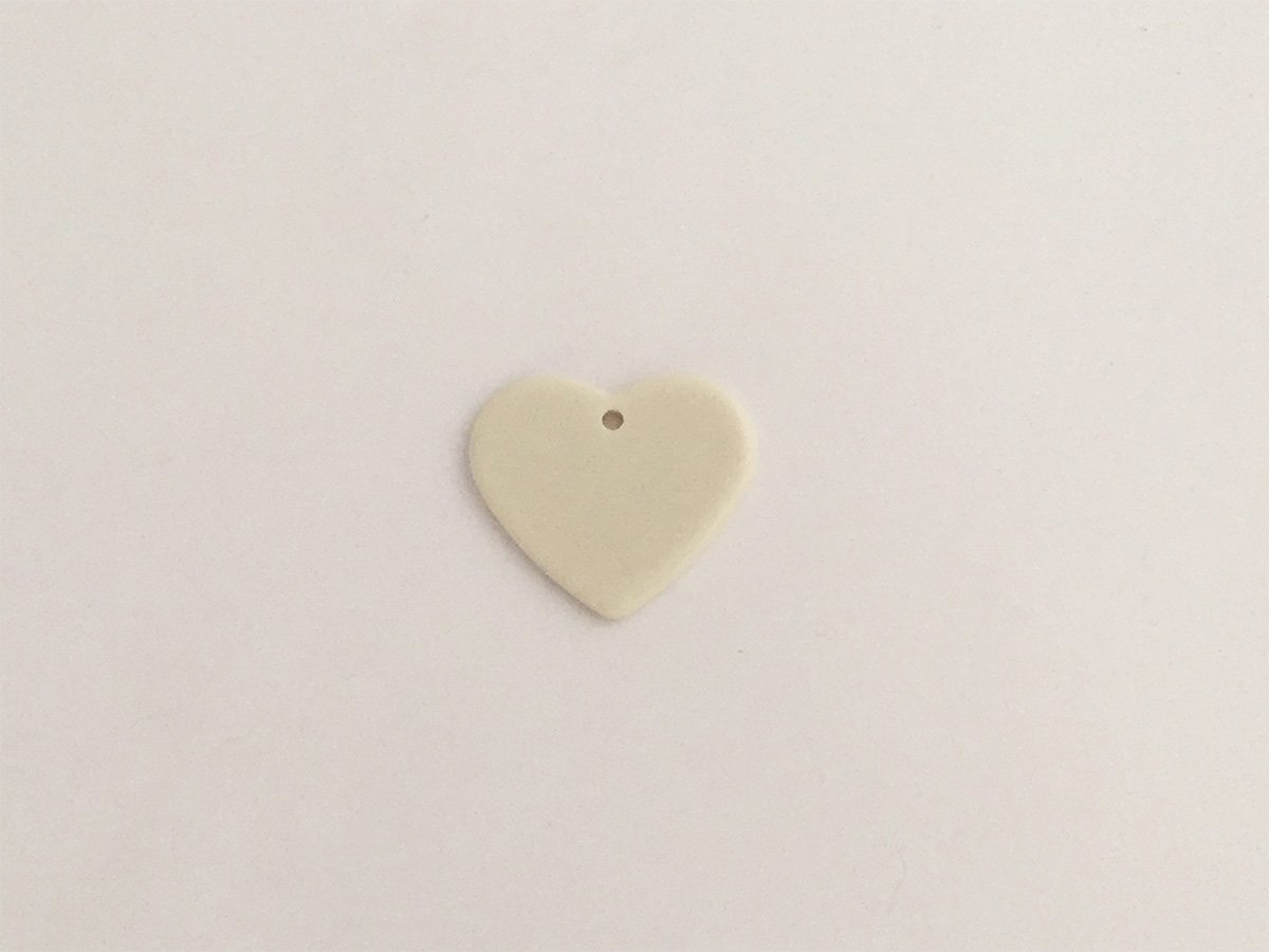 CUORE PIATTO PLEXI MM.30*25 B.CO LAT