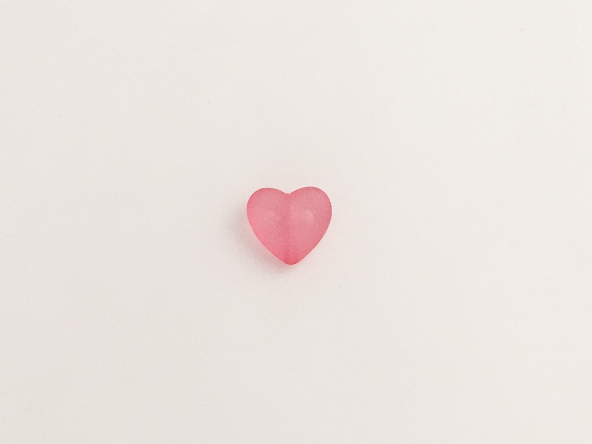CUORE MM. 18 PLEXI FUCSIA TRASP.