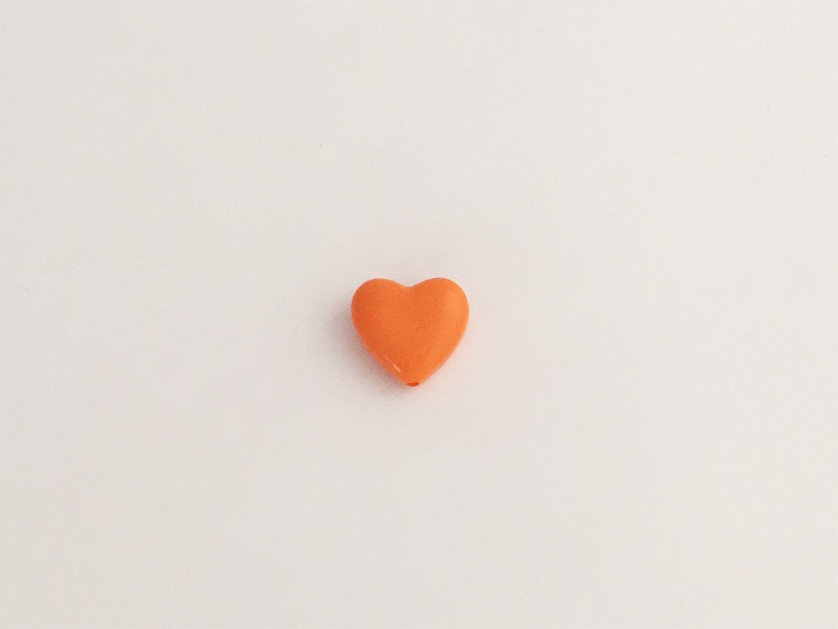CUORE MM. 18 PLEXI ARANCIO