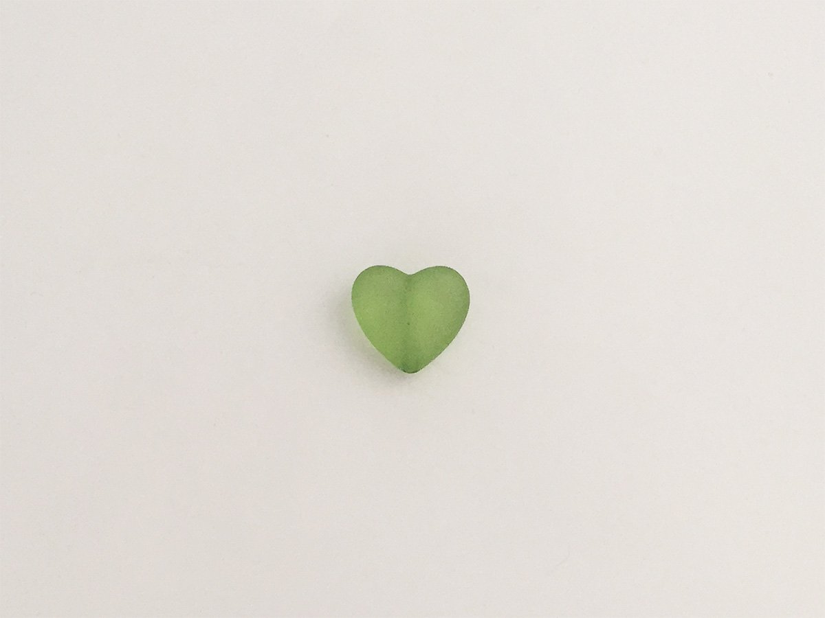 CUORE MM. 18 PLEXI C.VERDE
