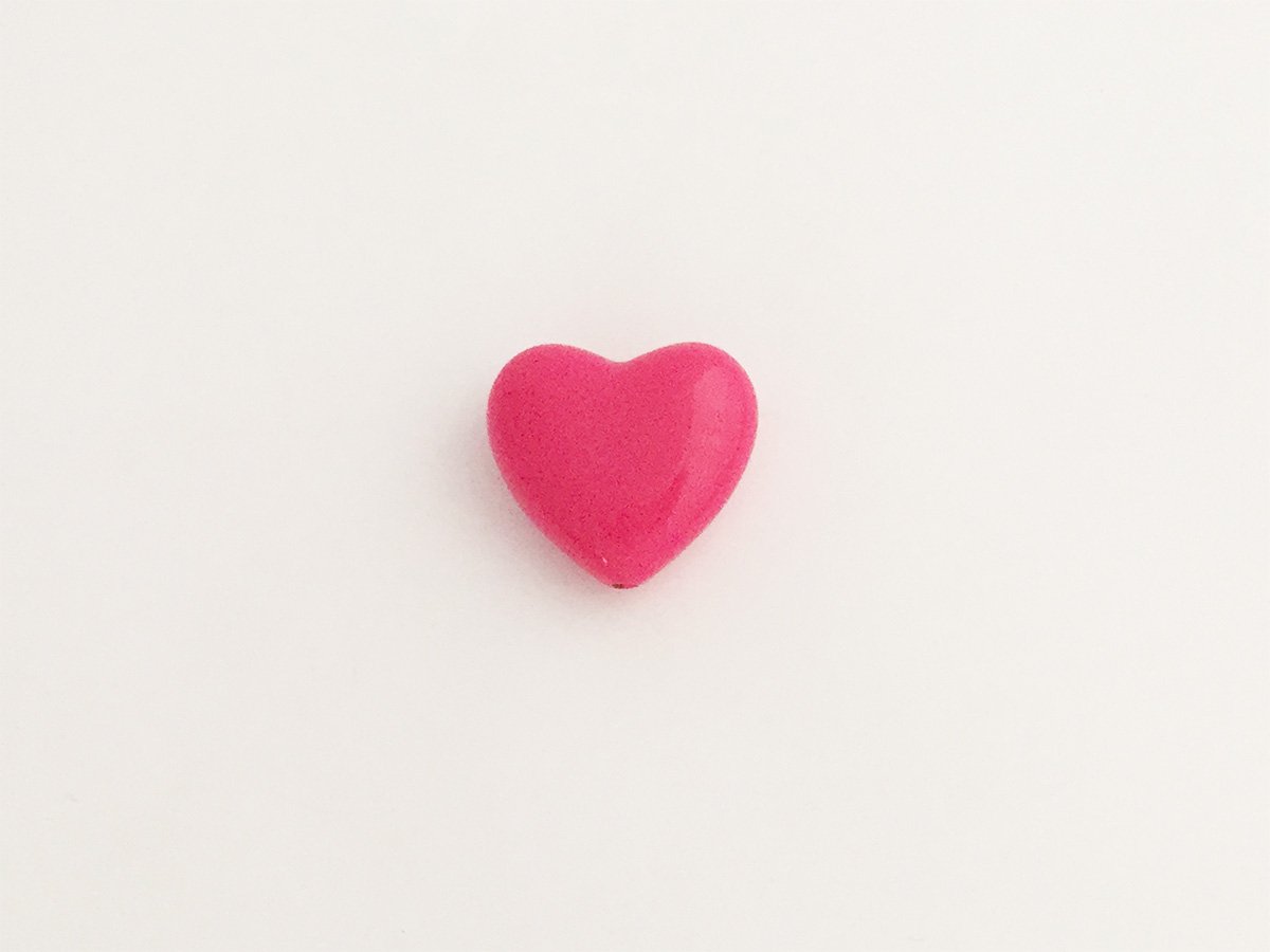 CUORE PLEXI MM.30 COL.FUCSIA