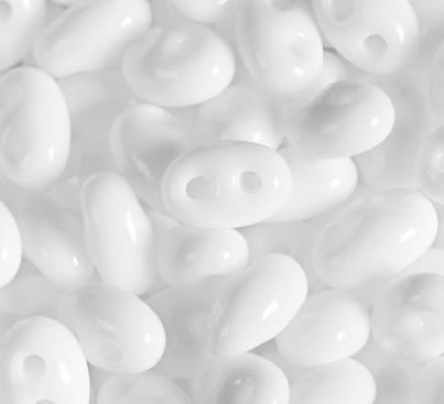 TWIN BEADS MM.2,5*5 BIANCO