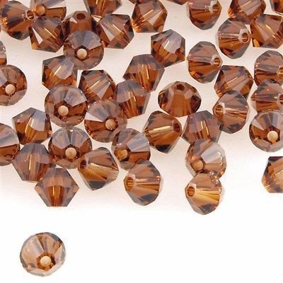 BICONO 5328 SWAROVSKI SMOKED TOPAZ 4 MM